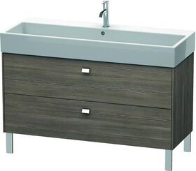 Duravit Waschtischunterbau BRIOSO Griffe chrom 570x1184x459mm pine terra