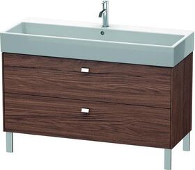 Duravit Waschtischunterbau BRIOSO Griffe chr 570x1184x459mm NB dunkel