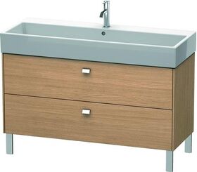 Duravit Waschtischunterbau BRIOSO Griffe chr 570x1184x459mm europ. eiche