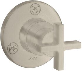 Ab-/Umstellventil AXOR CITTERIO T/Q UP mit Kreuzgriff brushed nickel