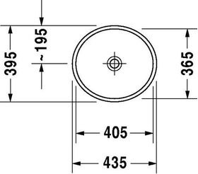 Duravit Aufsatzbecken STARCK 2 o ÜL HLB 440x400mm geschli o HL weiß WG