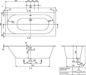 V&B Whirlpoolsystem OBERON m BW R-eck 1900x900 Tech. Pos 2 we