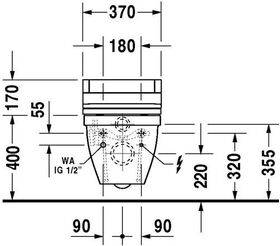 Duravit Wand-WC STARCK 3 tief, 370x620mm, SensoWash weiß