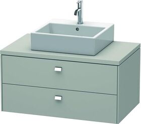 Duravit Konsolenunterschrank BRIOSO Griffe chr 442x920x550mm betongrau matt