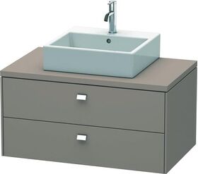 Duravit Konsolenunterschrank BRIOSO Griffe chrom 442x920x550mm basalt matt