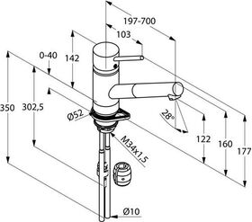 Kludi Spültisch-Einhandmischer SCOPE DN 15 chr