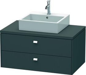 Duravit Konsolenunterschrank BRIOSO Griffe chrom 442x920x550mm graphit matt