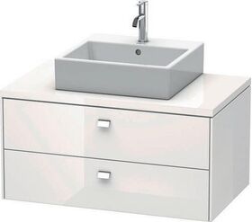 Duravit Konsolenunterschrank BRIOSO Griffe chr 442x920x550mm weiß hochglanz