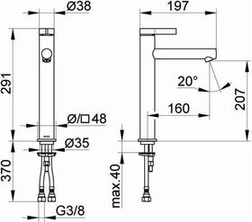 Keuco EH-WT-MI 210 IXMO Pure sw ma o Zugstange