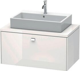 Duravit Konsolenunterschrank BRIOSO Griff chrom 442x920x550mm weiß hochglanz