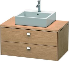 Duravit Konsolenunterschrank BRIOSO Griffe chr 442x920x550mm europ. eiche