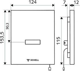 SCHELL Urinalsteuerung EDITION E o Stromversorgung Kunststoff verchromt