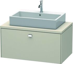 Duravit Konsolenunterschrank BRIOSO Griff chrom 442x920x550mm taupe matt