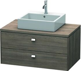 Duravit Konsolenunterschrank BRIOSO Griffe chrom 442x920x550mm pine terra