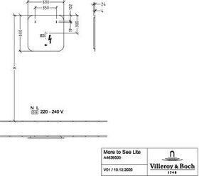 V&B Spiegel MORE TO SEE LITE rd m uml. LED-Bel. 600x600x24mm 19,20 W