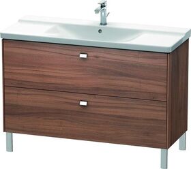 Duravit Waschtischunterbau BRIOSO Griffe chr 691x1220x479mm nussbaum natur