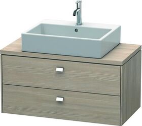 Duravit Konsolenunterschrank BRIOSO Griffe chrom 442x920x480mm pine silver