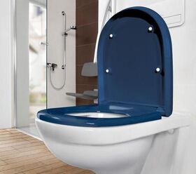 V&B WC-Sitz ViCare Scharniere aus Edelstahl blau AntiBac