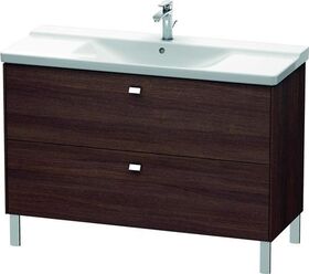 Duravit Waschtischunterbau BRIOSO Griffe chr 691x1220x479mm Kast. dunkel