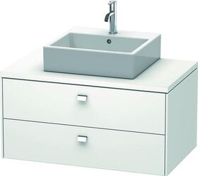 Duravit Konsolenunterschrank BRIOSO Griffe chrom 442x920x550mm weiß matt