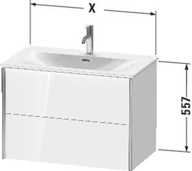 Duravit Waschtischunterbau XVIU 557x810x480mm Prof. sw matt weiß matt