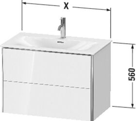 Duravit Waschtischunterbau XSQUARE 810x560x478mm 2 Sk No we sdm ES NB Mi.