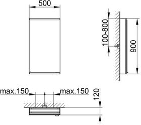 Keuco Spiegelschrank ROYAL MODULAR 2.0 Breite 500mm Höhe 900mm Tiefe 120mm