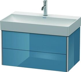 Duravit Waschtischunterbau XSQUARE 397x784x460mm stone blue hochglanz