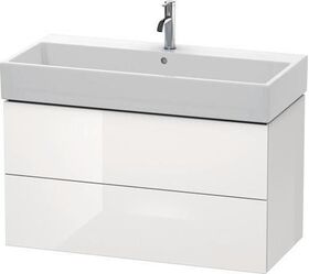 Duravit Waschtischunterbau L-CUBE 984x459mm 2 Schubk we hgl La ES NB mitte