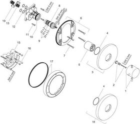 Thermostat AXOR STARCK 43 l/min, Unterputz brushed gold optic