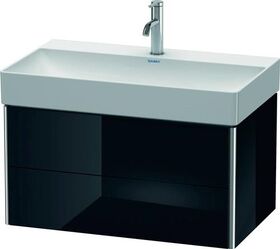 Duravit Waschtischunterbau XSQUARE 397x784x460mm schwarz hochglanz