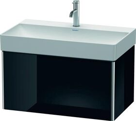 Duravit Waschtischunterbau XSQUARE 397x784x460mm schwarz hochglanz