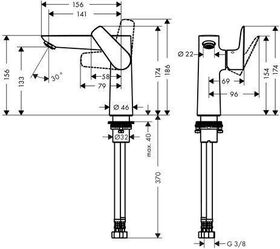 HG EH-WT-MI TALIS E 150 ohne Ablaufgarnitur chrom