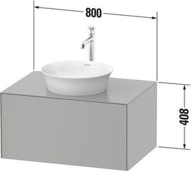 Duravit Waschtischunterbau WHITE TULIP 800x408mm 1 Ausz. No we sdm o ES