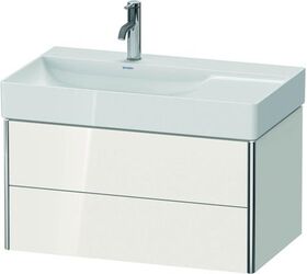 Duravit Waschtischunterbau XSQUARE 397x784x460mm 2 Schubk weiß hochglanz