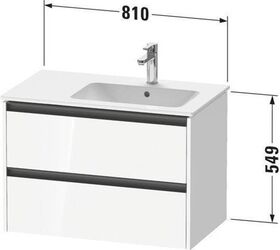 Duravit Waschtischunterbau Ketho.2 810x549x480mm weiß matt