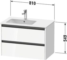 Duravit Waschtischunterbau Ketho.2 810x549x480mm weiß hochglanz