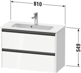 Duravit Waschtischunterbau Ketho.2 810x440x390mm weiß supermatt