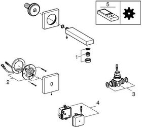 Grohe Infrarot-Elektronik EUROCUBE E 1/2Zoll o Mischung Trafo chr