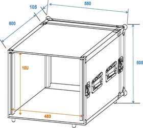 ROADINGER Verstärkerrack PR-2ST, 10HE, 57cm tief