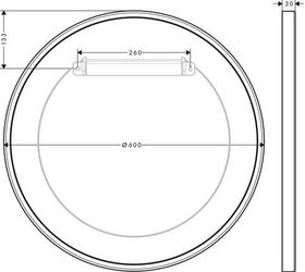 Wandspiegel AXOR Universal Circular mattweiß