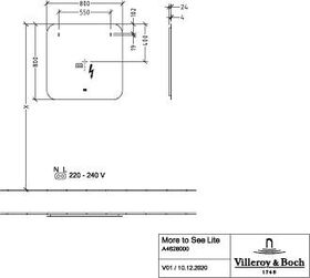 V&B Spiegel MORE TO SEE LITE rd m uml. LED-Bel. 800x800x24mm 26,88 W