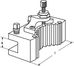 Wechselhalter f.Stahlhalterkopf AA f.Drehstähle Spann-H.12mm PROMAT