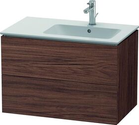 Duravit Waschtischunterbau L-CUBE 550x820x481mm Be rechts nussbaum dunkel