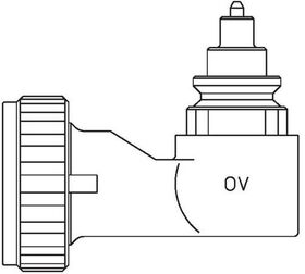 OV Winkeladapter für Ventil-Heizkörper weiß