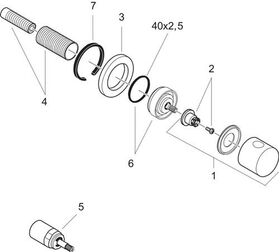 Abstellventil AXOR UNO2 DN 15/DN 20 UP stainless steel optic