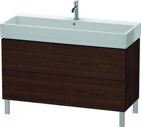 Duravit Waschtischunterbau L-CUBE 582x1184x459mm nussbaum gebürstet