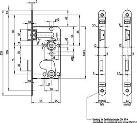 ZT-Einsteckschl.0215 BAD 20/ 55/20/8mm DIN L silber ktg.Kl 1 Ku.BKS