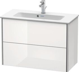 Duravit Waschtischunterbau XSQUARE 810x560x388mm 2 Schubk we hgl ES NB Mi.