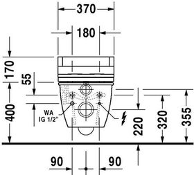 Duravit Wand-WC DARLING NEW tief, 370x620mm, SensoWash weiß